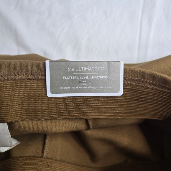 Chico’s Juliet Ankle Pant Ultimate Fit Brevity Brown Ponte Knit Pant Size 2.5 - Picture 7 of 14